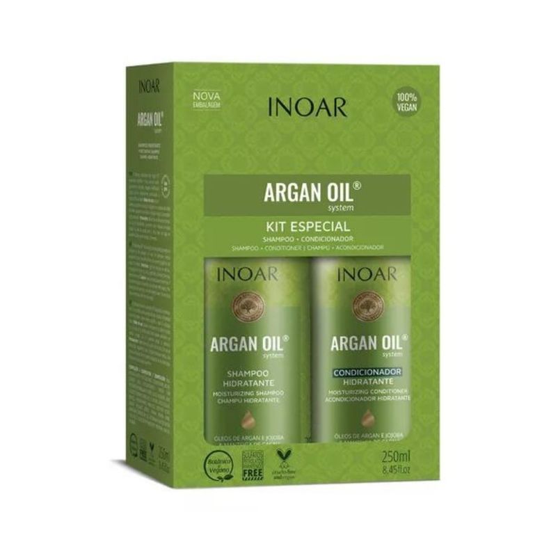 Kit Duo Shampoo Y Acondicionador Argan Oil Inoar 250ml-0