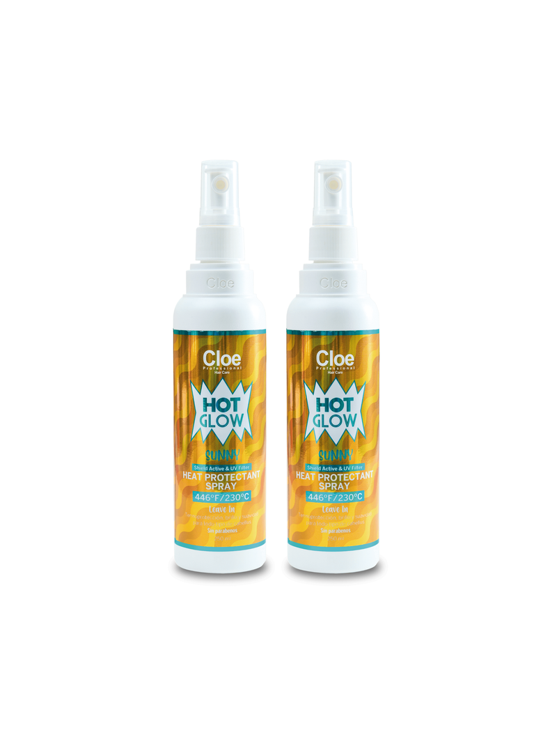 SET 2 Hot glow sunny Termoprotector Cloe 250 ML