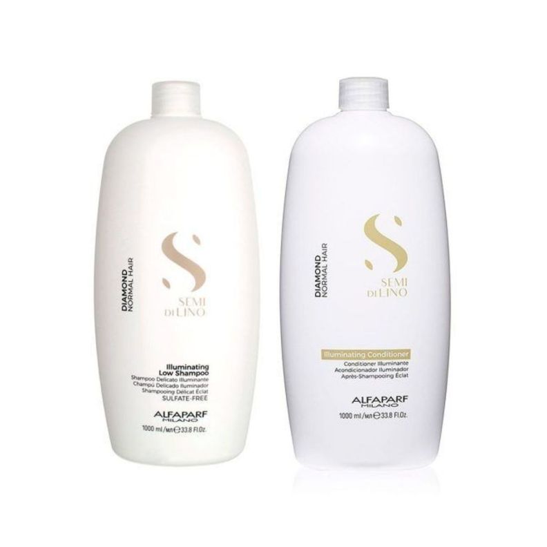 Pack Shampoo Y Acondicionador Illuminating Semi Di Lino Alfaparf 1L-0