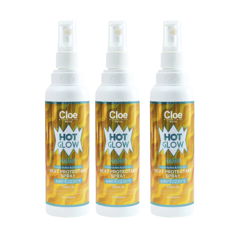 SET 3 Hot glow sunny Termoprotector Cloe 250 ML