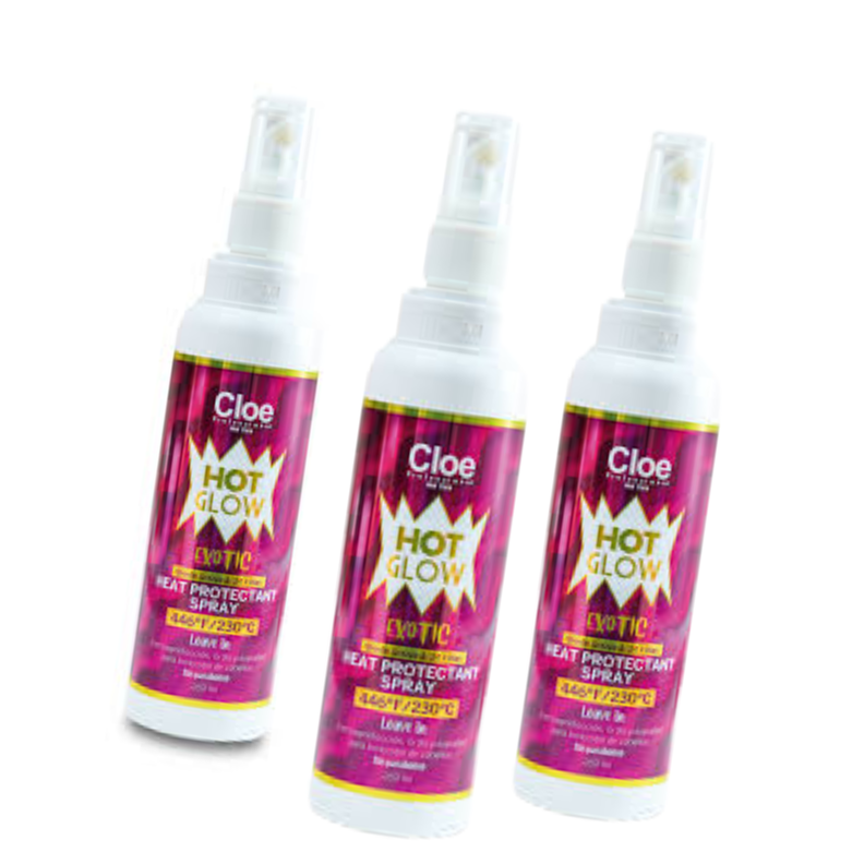 SET 3  HOT GLOW EXOTIC TERMOPROTECTOR CLOE 250 ML-1