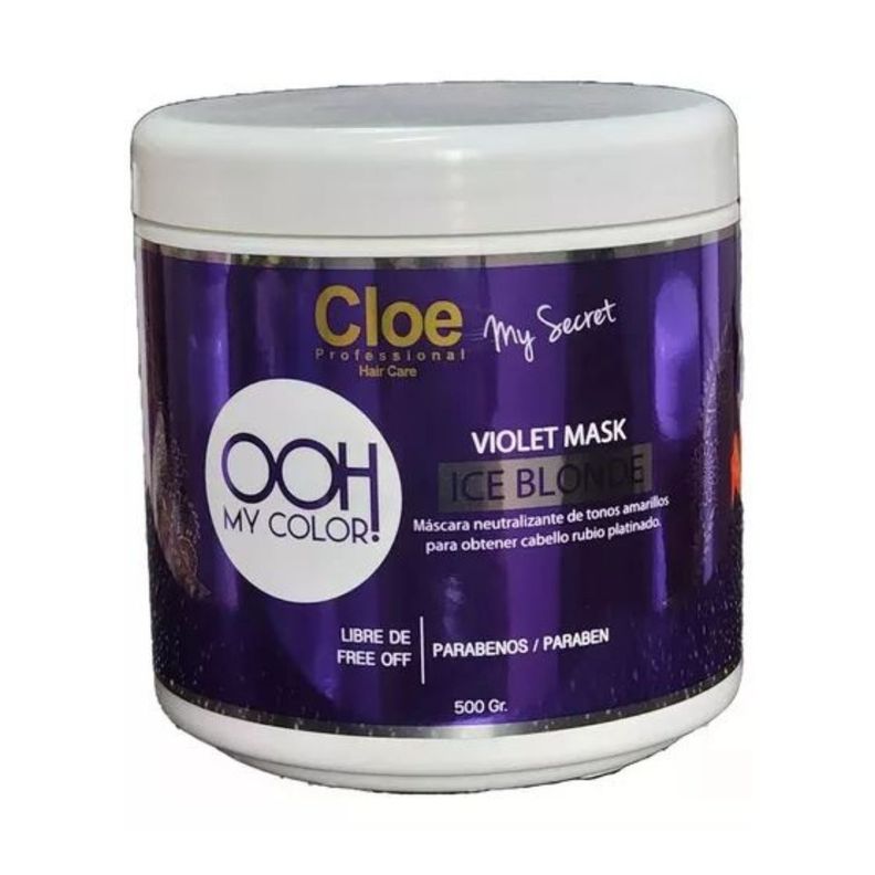 Mascara Cloe Color Violet Ice Blonde Intensificadora 500g-0