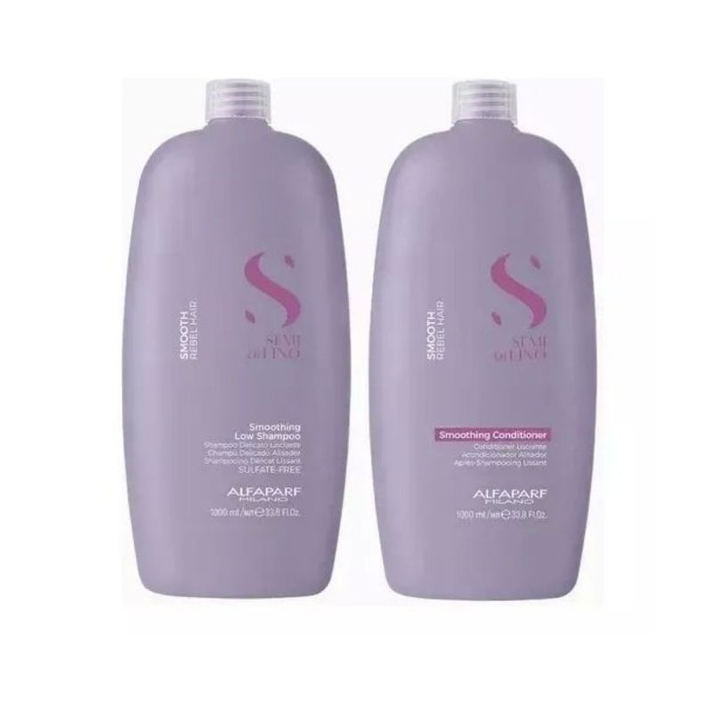 Pack Shampoo Y Acondicionador Smoothing Semi Di Lino Alfaparf 1lt-0