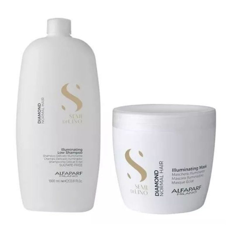 Pack Shampoo Y Mascara Illuminating Diamond Alfaparf 1lt