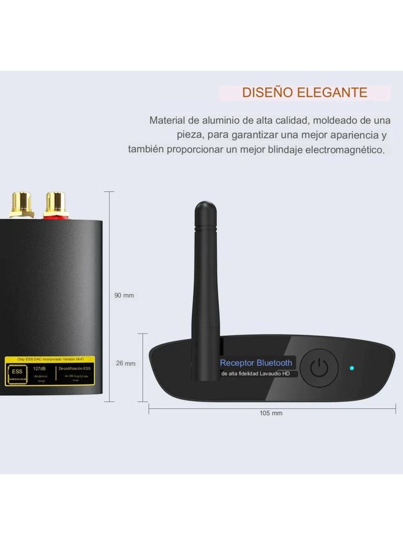 Receptor Bluetooth 1Mii APTX HD 5.0 Ldac DS200PRO-2