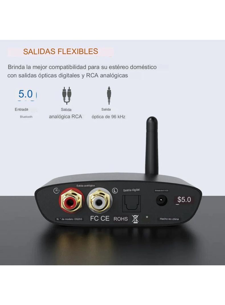 Receptor Bluetooth 1Mii APTX HD 5.0 Ldac DS200PRO-3
