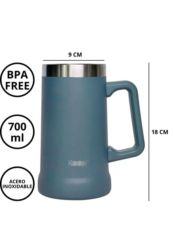 Mug Tazon Warmy Acero Inoxidable Gris 700ml-2