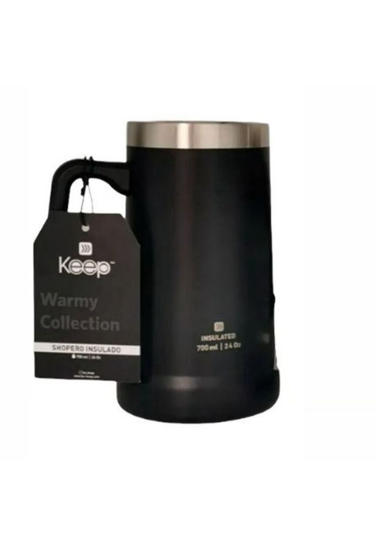 Mug Tazon Warmy Acero Inoxidable Negro 700ml-1