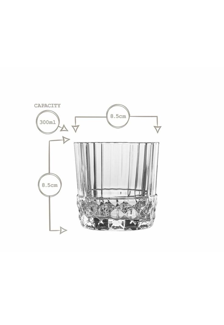 Set 6 Vasos Bajos Whisky Americas 20s 300 Ml - Italy-2