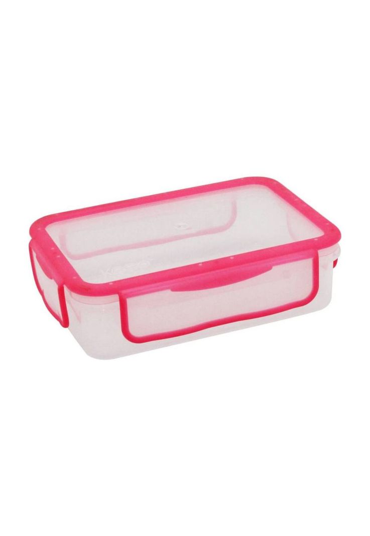 Hermético Plástico Rectangular 600ml Keep Fucsia-0