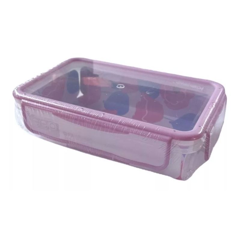 Hermético Plástico Rectangular 900ml Keep Lila-1