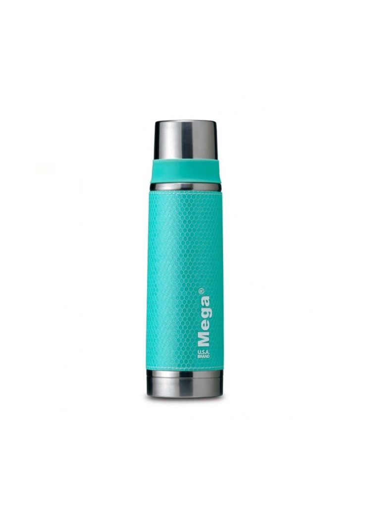 Botella Térmica Mega Acero Inoxidable Ecocuero 470ml Colores-0