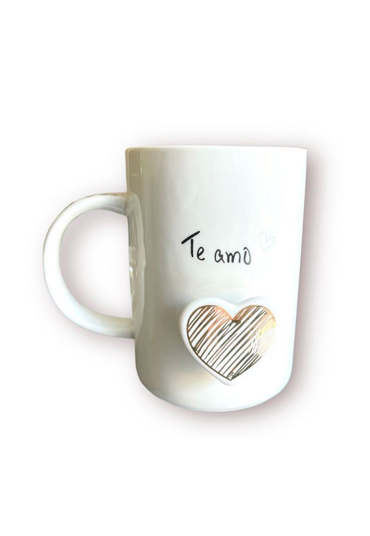 Tazon Blanco de Cerámica para Regalar Modelo Te Amo-2