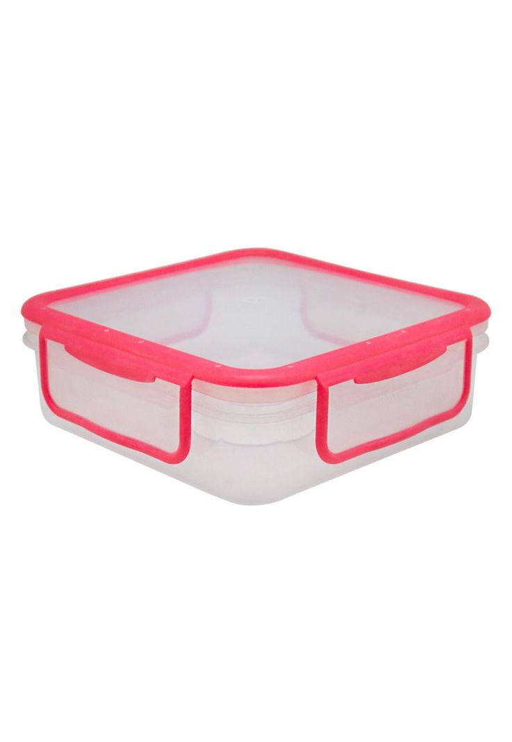 Hermético Plástico Cuadrado 600ml Keep Fucsia-1