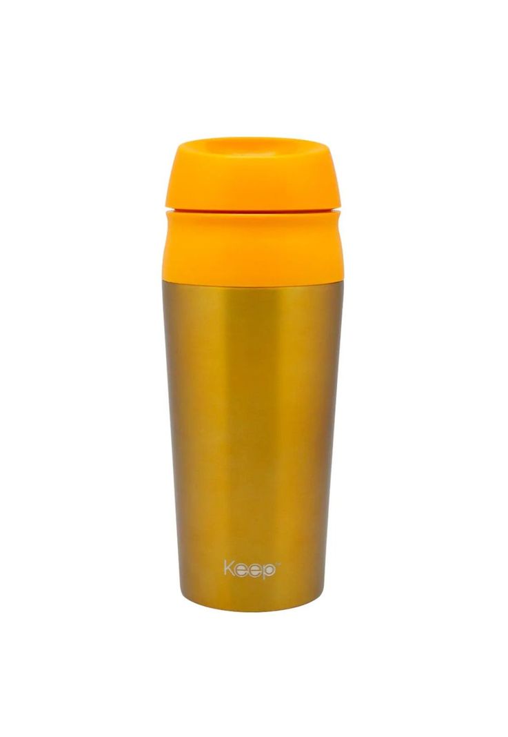 Vaso Mug Térmico Botón Keep 450ml Amarillo-0