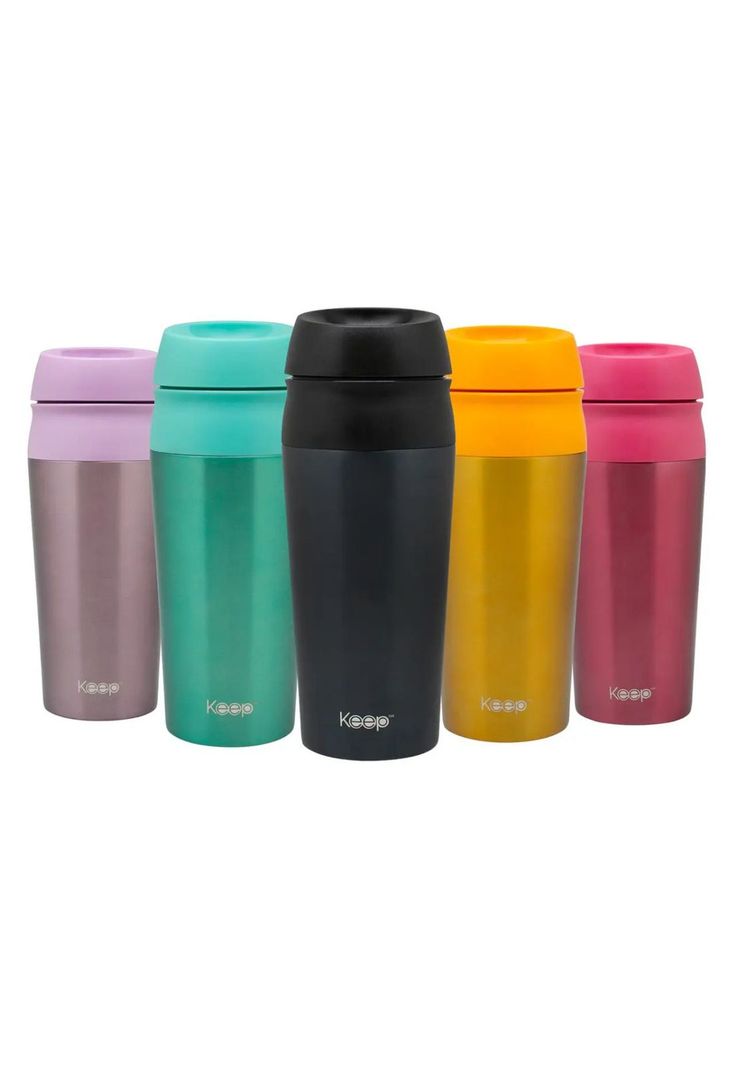 Vaso Mug Térmico Botón Keep 450ml Amarillo-3