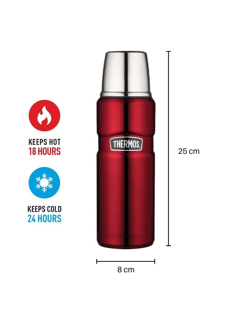 Termo King Acero Inoxidable Rojo 470ml Thermos-1