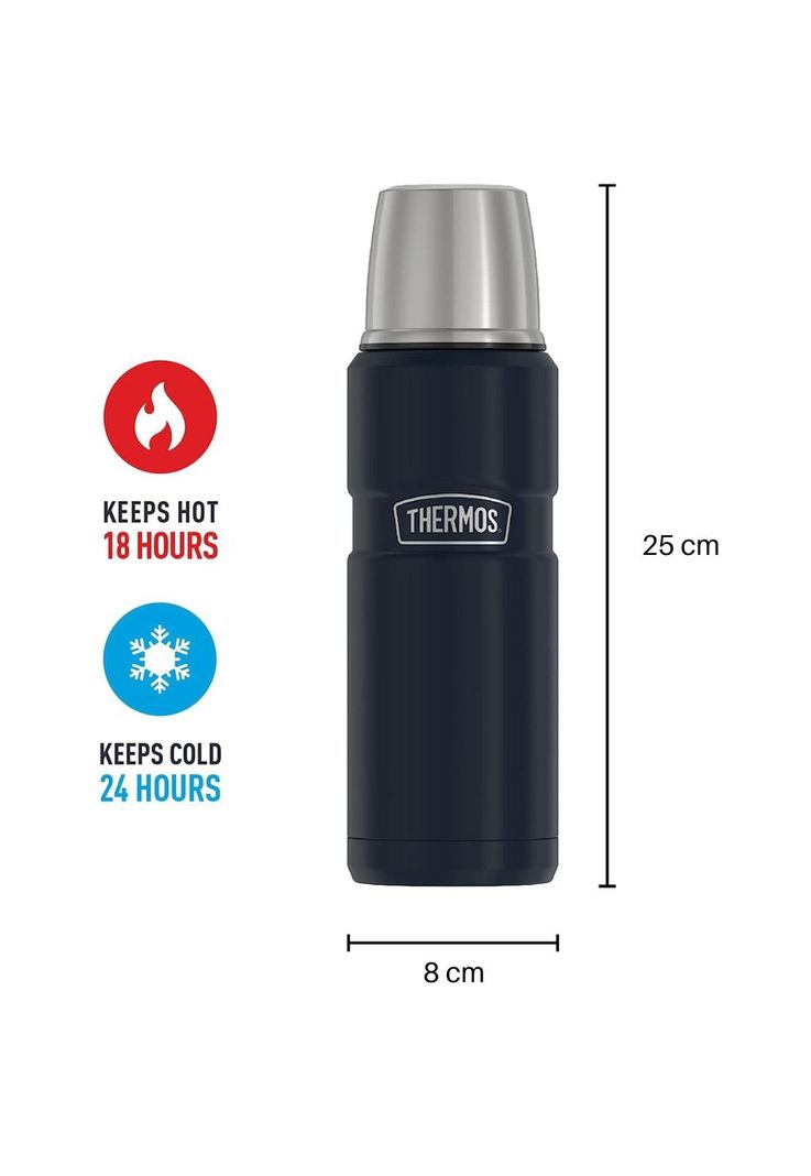 Termo King Acero Inoxidable Negro 470ml Thermos-1