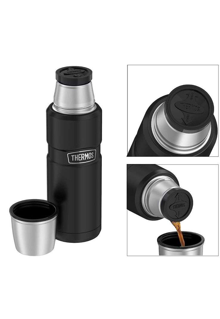 Termo King Acero Inoxidable Negro 470ml Thermos-2