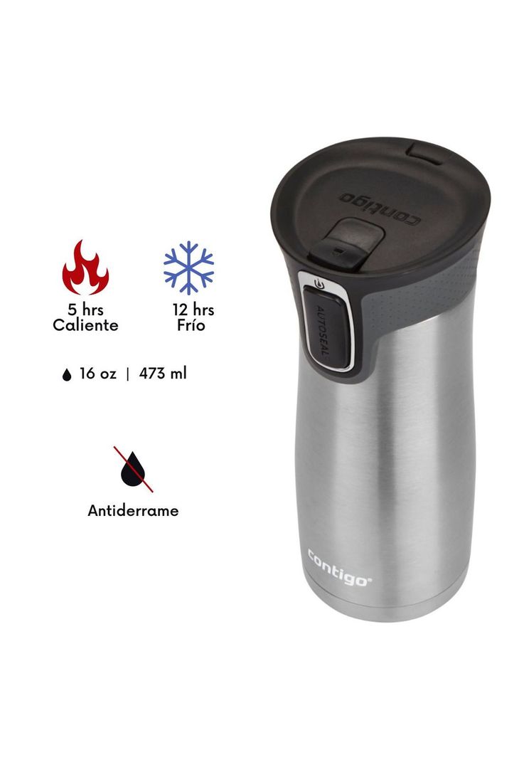 Vaso Mug Térmico West Loop 2.0 Plateado 473ml Contigo-1