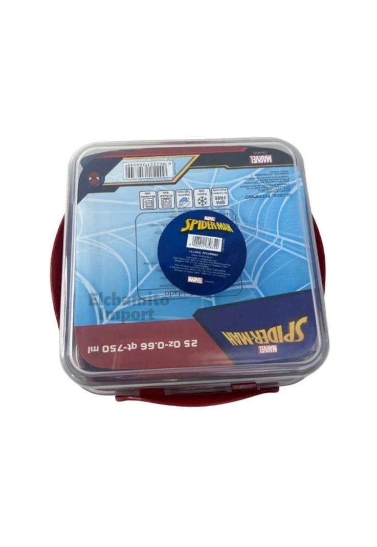 Hermético Plástico Cuadrado 750ml Spiderman-2