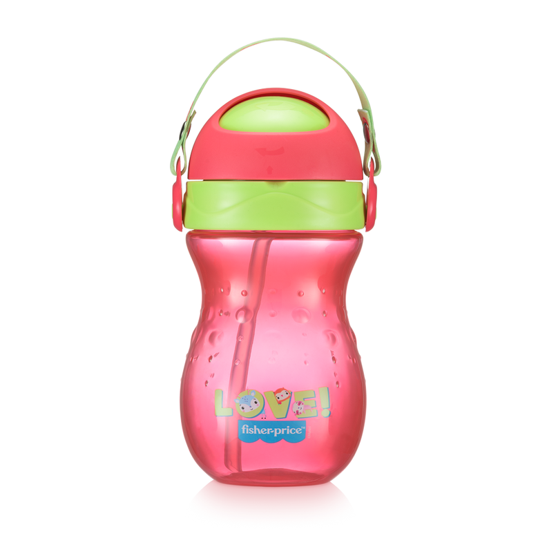 Vaso Bombilla Fisher Price Playful 360 ml Rosa BB1019-0