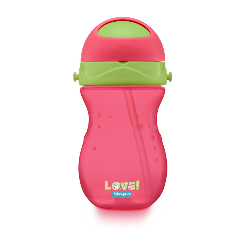 Vaso Bombilla Fisher Price Playful 360 ml Rosa BB1019-2