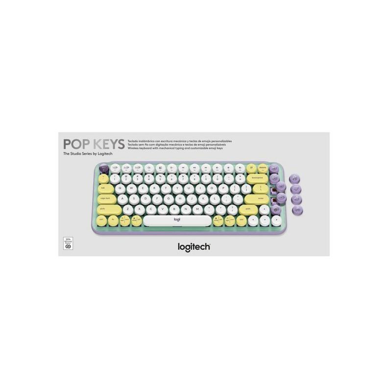 Teclado Logitech Pop Keys Lila Daydream-8