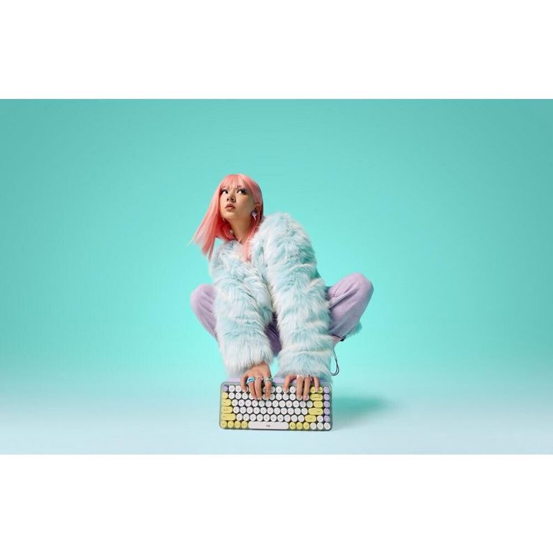 Teclado Logitech Pop Keys Lila Daydream-9