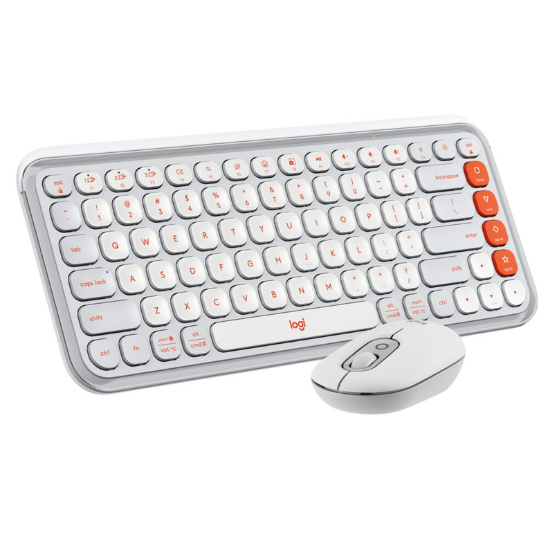 Combo Teclado + Mouse Inalam Pop Icon Logitech Blanco Esp-2
