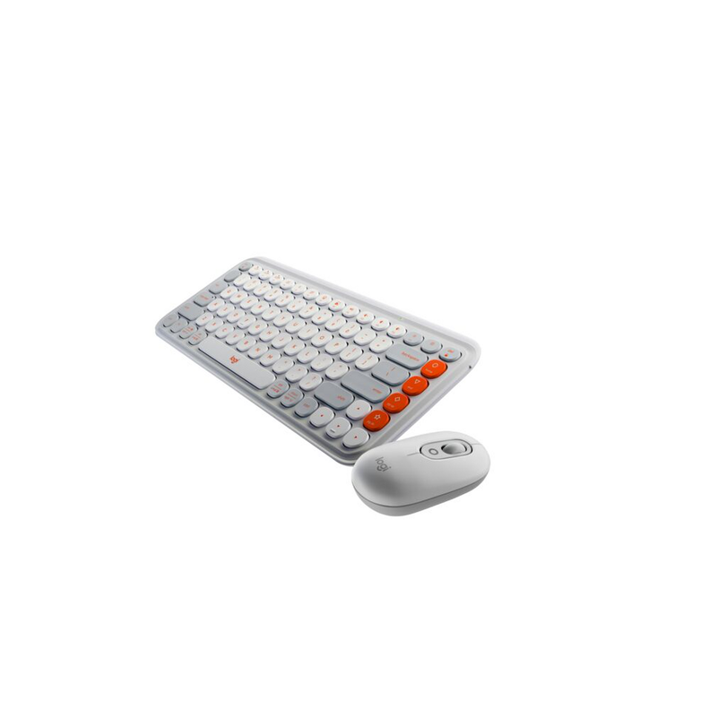 Combo Teclado + Mouse Inalam Pop Icon Logitech Blanco Esp-3