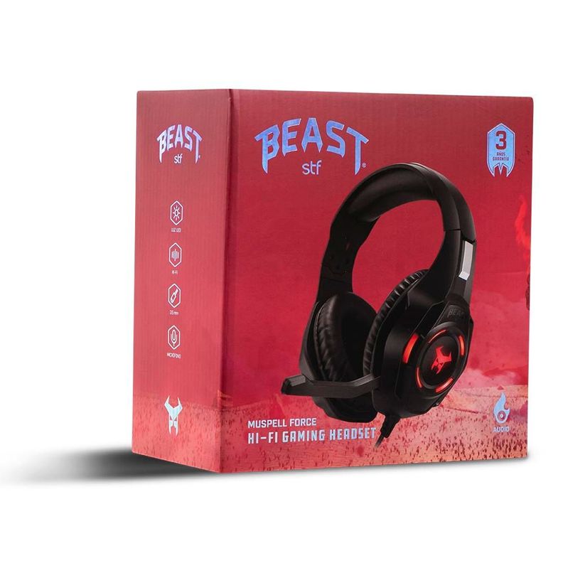 Audifono Gamer STF Muspell Force Led Negro-6