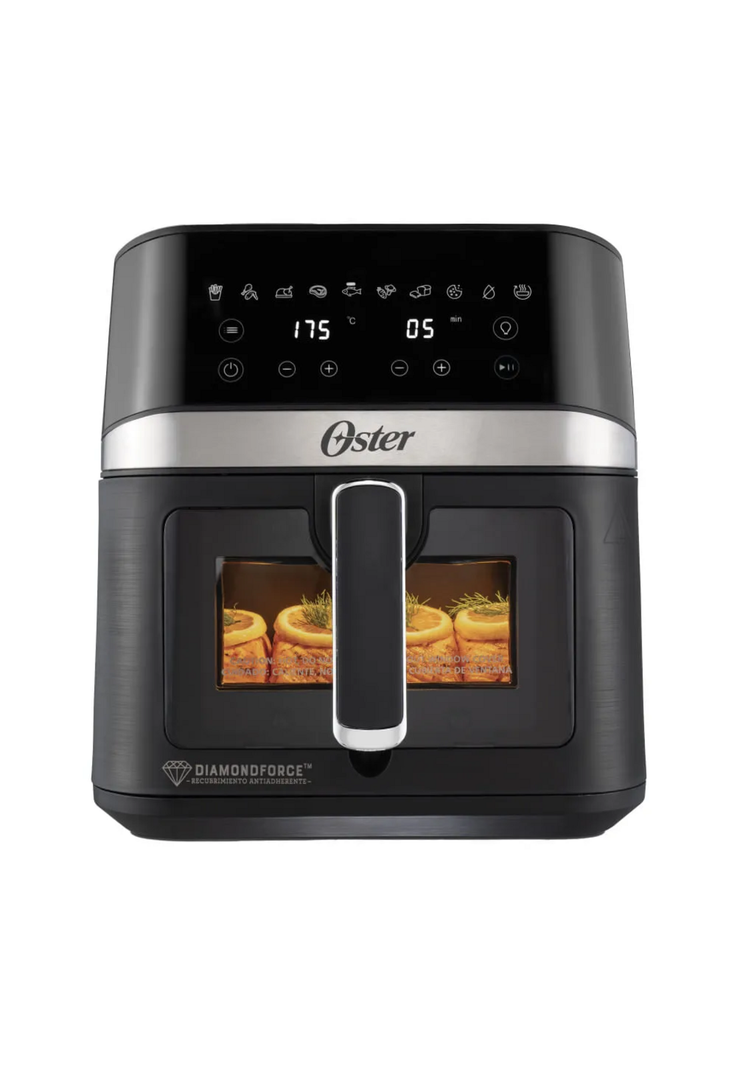 Freidora Air Fryer Oster 6L Digital con Visor Mod 2204818 Negro