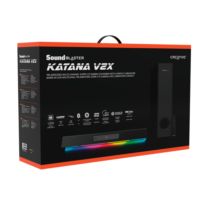 Barra de Sonido Creative Katana V2X RGB Super X-FI-4