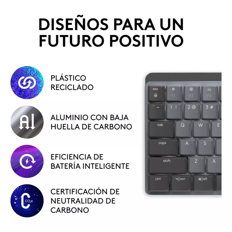 Teclado MX Mechanical Logitech Iluminado Alto Desem Esp-2