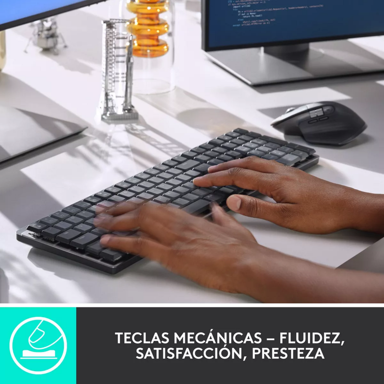 Teclado MX Mechanical Logitech Iluminado Alto Desem Esp-3