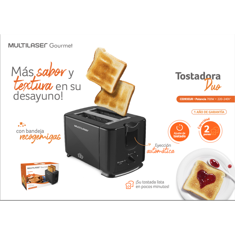Tostador Electrico Doble Multi 700W CE093-2