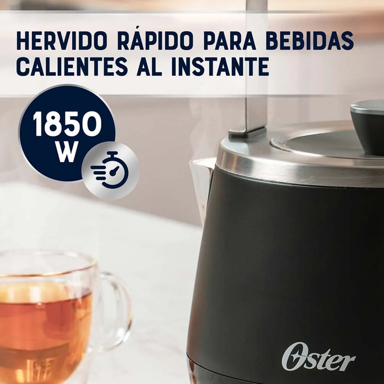 Hervidor Premium Oster 1,5 Litros Luces BVSTKT4510B-2