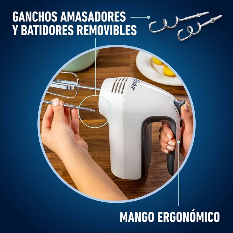 Batidora de Mano Oster 6 Velocidades y Turbo Blanca-5
