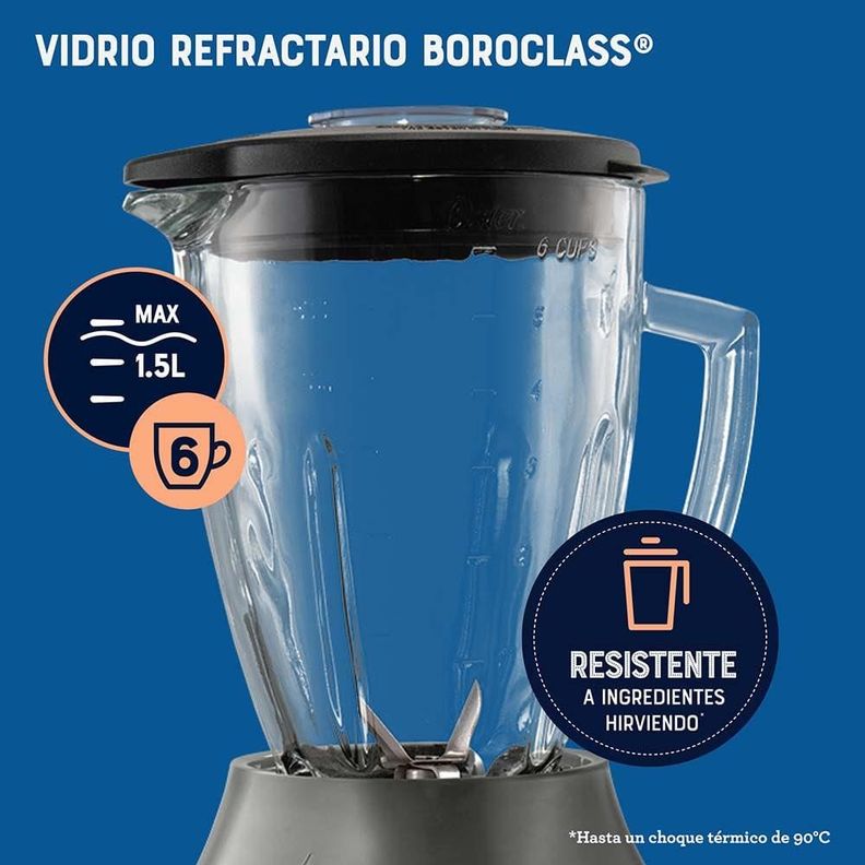 Licuadora Oster Vaso Vidrio  6 Vel  BLSTPEG-GPB-5