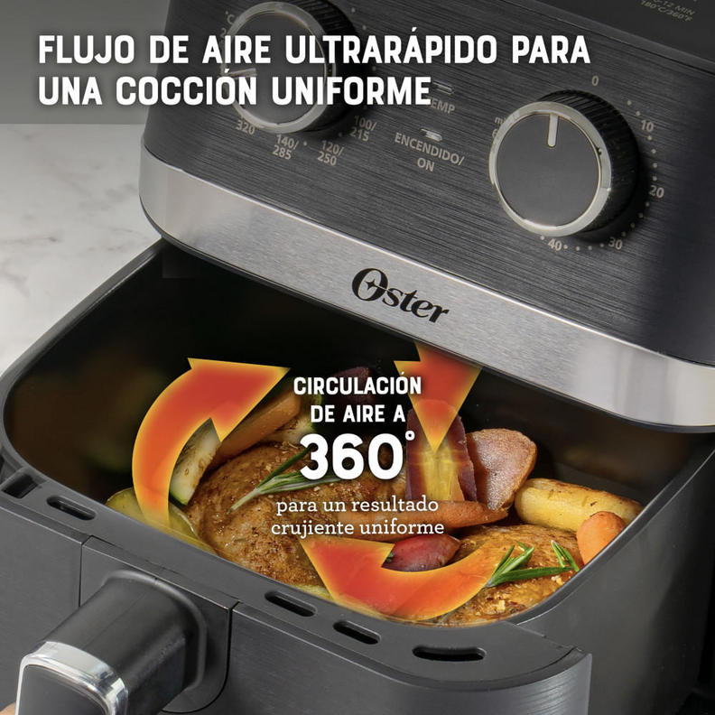 Freidora Air Fryer Oster Manual 4 Litros Negra-6