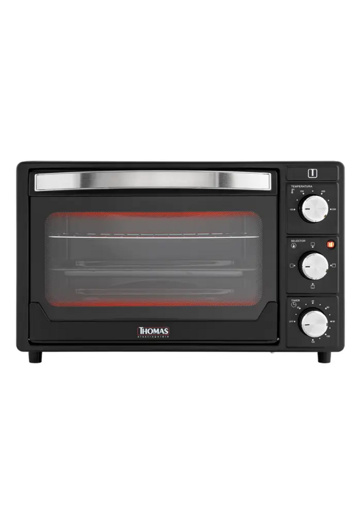 Horno Electrico 25 Litros Thomas TH-25N01 Timer Grill Negro