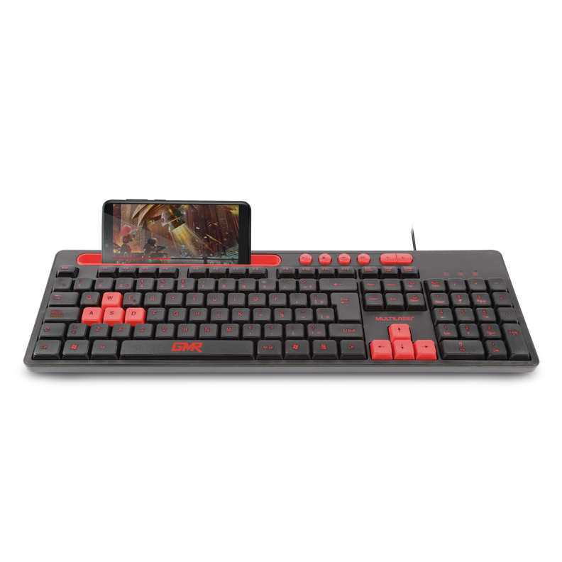 Teclado Gamer Multilaser con Soporte Para Telefono TC504-1