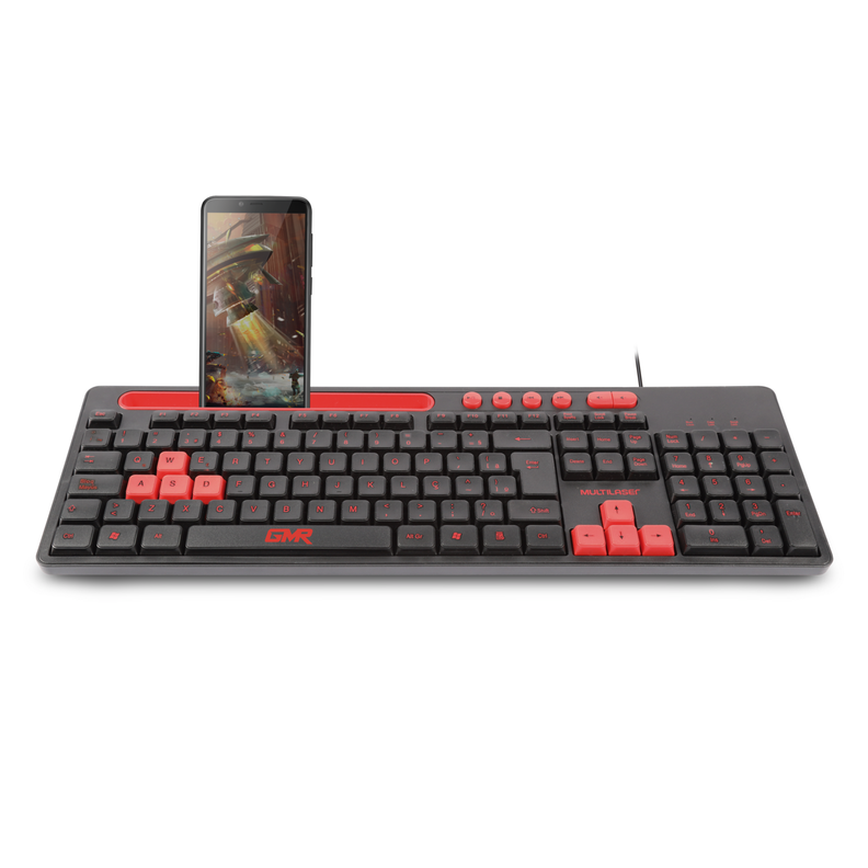 Teclado Gamer Multilaser con Soporte Para Telefono TC504-2