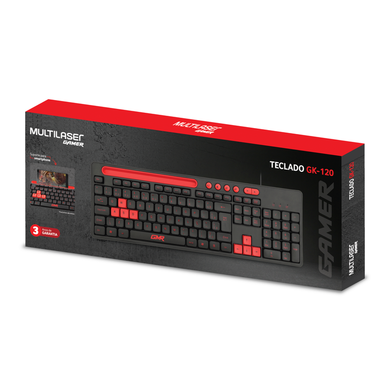 Teclado Gamer Multilaser con Soporte Para Telefono TC504-3