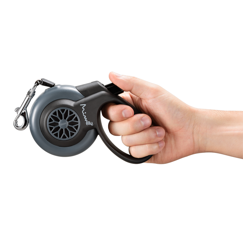 Correa Retrac ABS Perro Mimo M 5 Mt 25kg Gri PP038-1