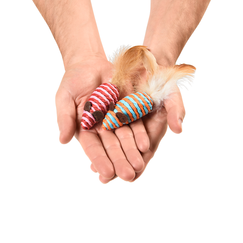 Juguete Para Gato Mimo 2 Ratoncito Fibra Nat PP129-1