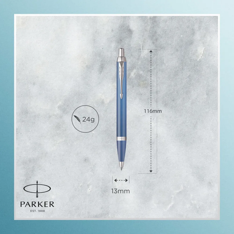 Bolígrafo Parker IM Writing Rituals Azul Med Tinta Azul-6