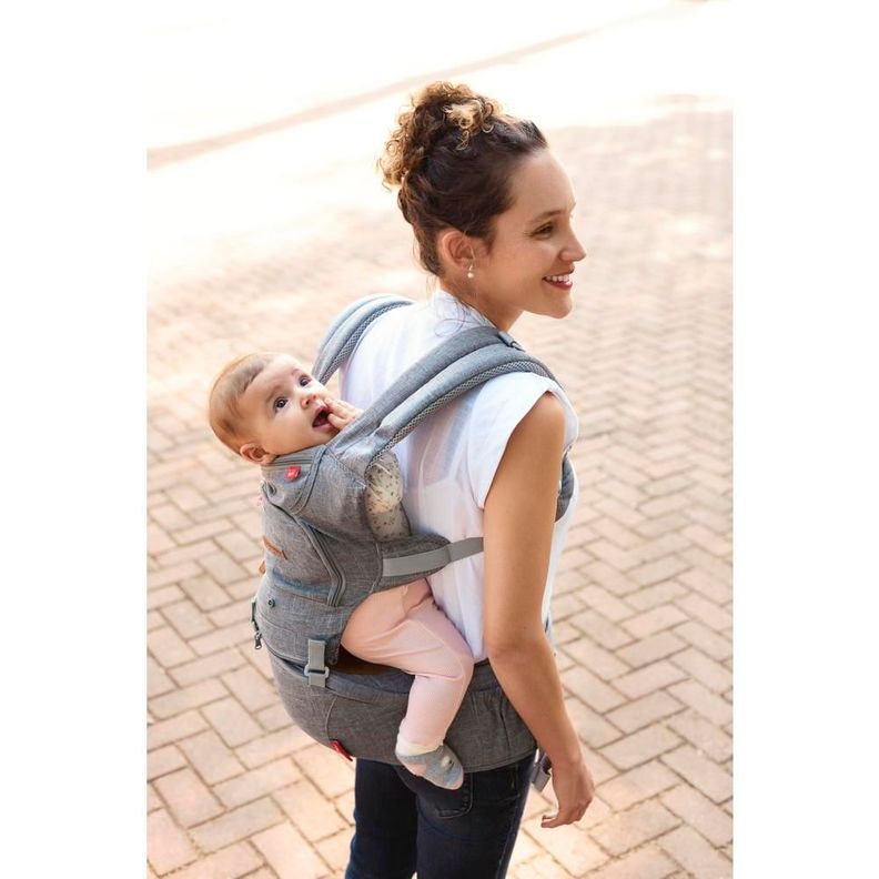 Canguro Porta Bebe Fisher Price Gris BB312-6