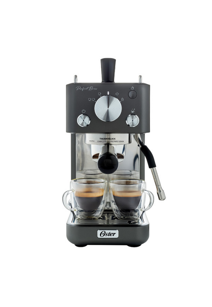 Cafetera Espresso Oster Perfect Brew 15 Bares 58 mm Compacta Gris